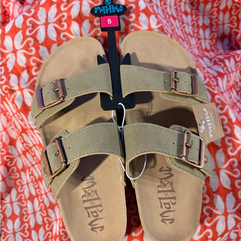 MadLove Tan Sandals Comfortable Cork Footbed - New with Tags!